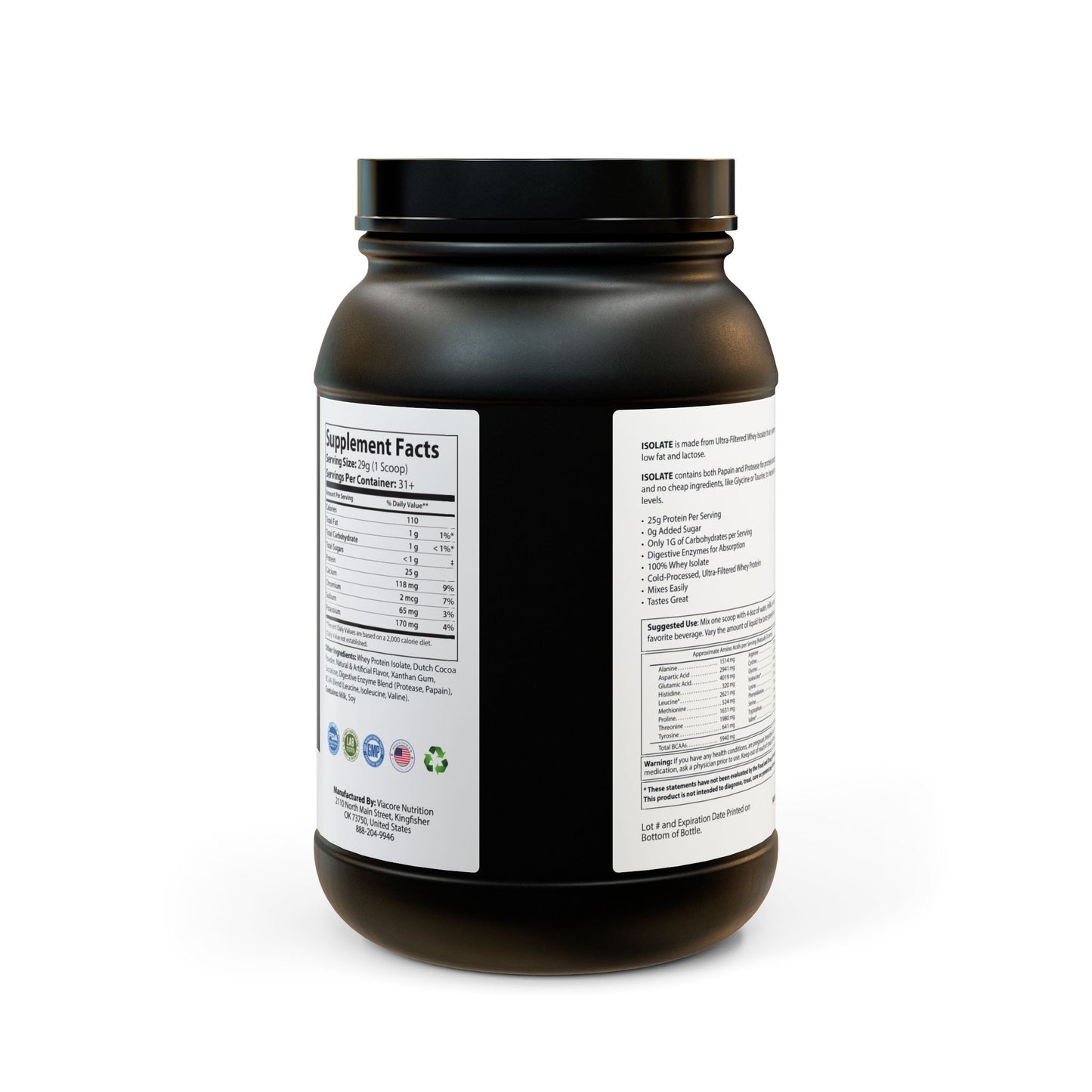 Untamed Fitness Whey Isolate Protein Supplement (907g, 2lb)