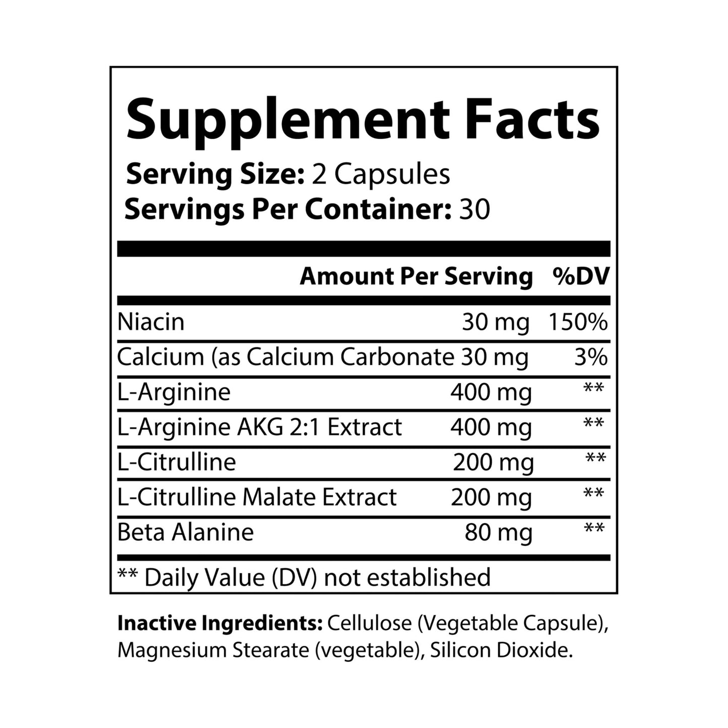 APEX PUMP L-ARGININE Supplement (60 Capsules)