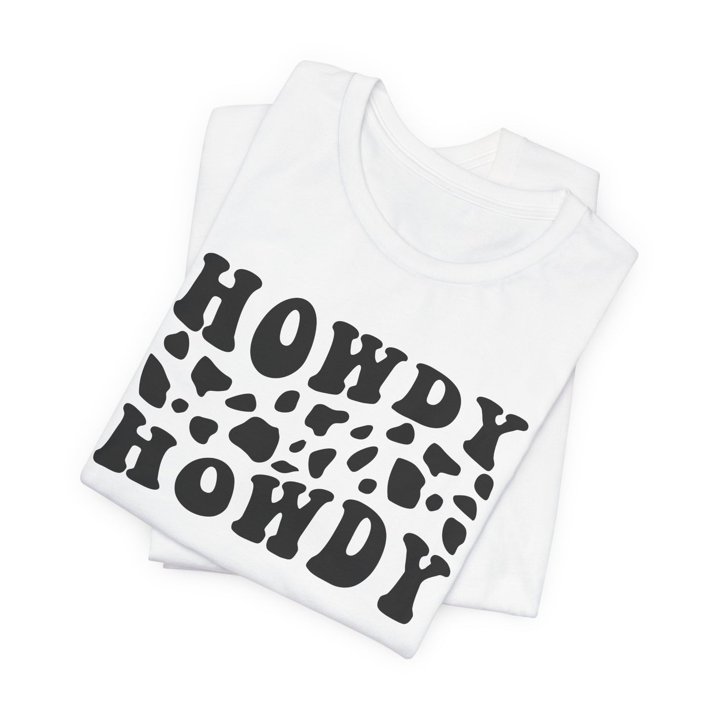 Howdy Howdy Cow Print T‑Shirt