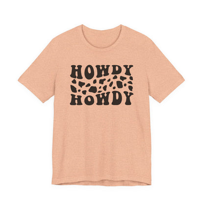 Howdy Howdy Cow Print T‑Shirt