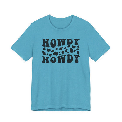 Howdy Howdy Cow Print T‑Shirt