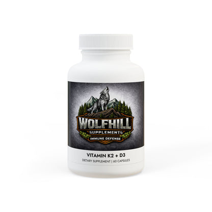 Immune Defense Supplement by Wolf Hill Supplements Vit D3 and K2 (60 Capsules)