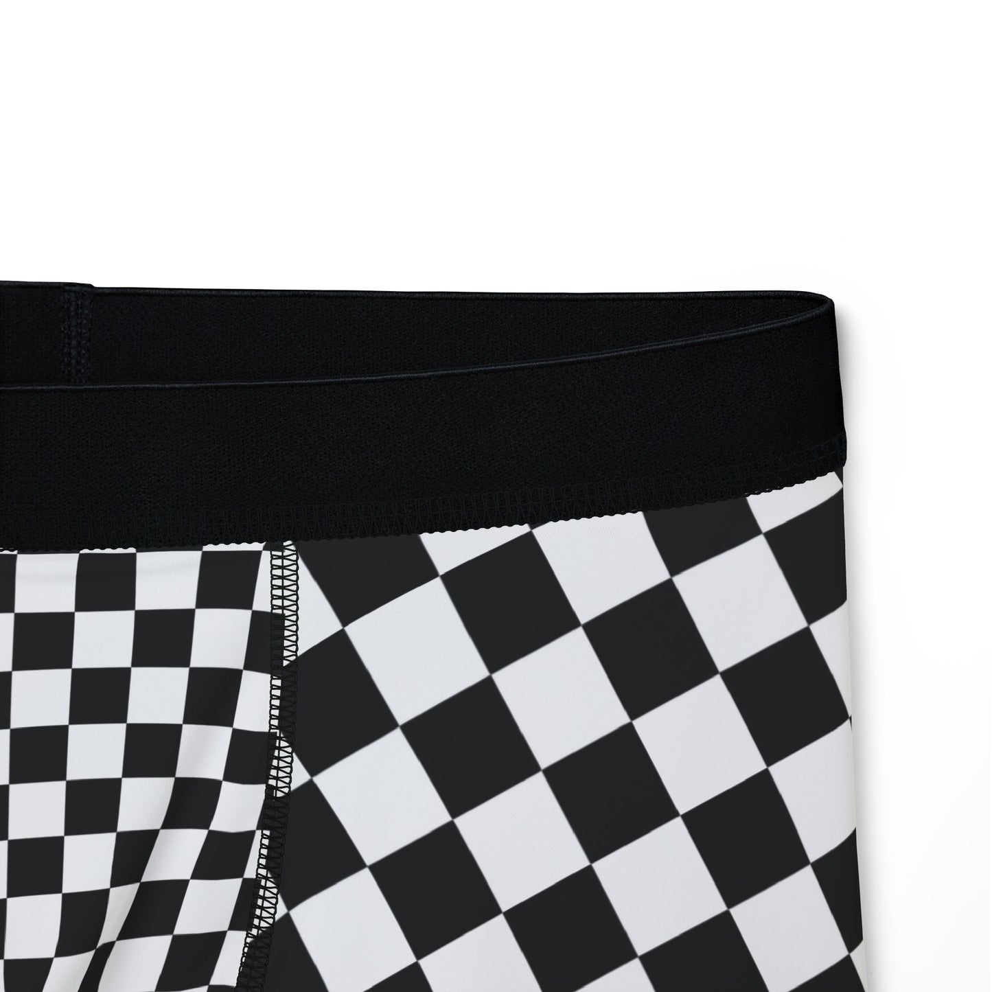 Checkerboard Boxer Briefs – Black & White Racing Grid Men’s Underwear