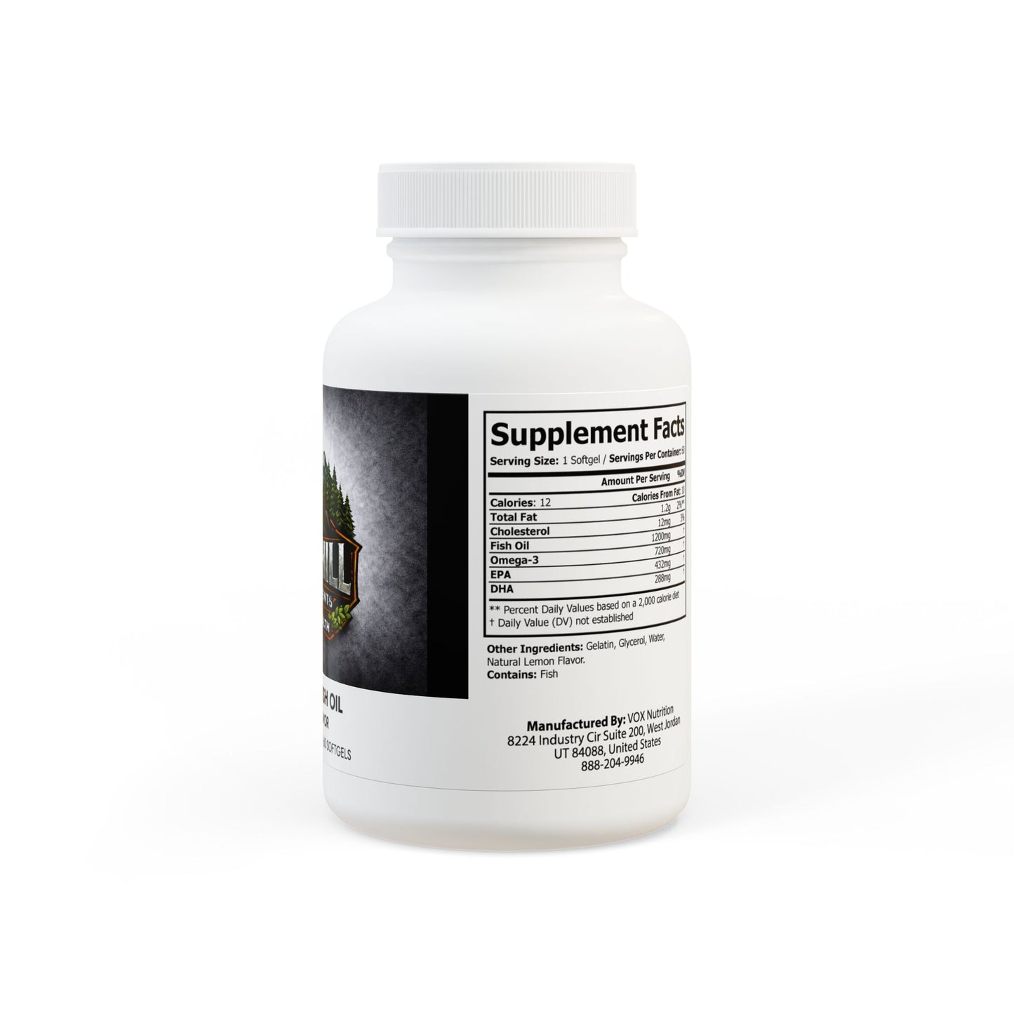 Wolf Hill -Omega 3 Fish Oil Supplement (60 Softgels)