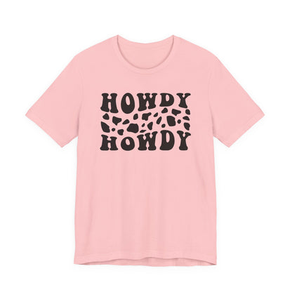 Howdy Howdy Cow Print T‑Shirt