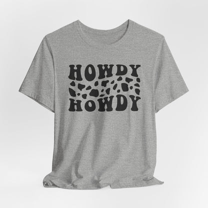 Howdy Howdy Cow Print T‑Shirt