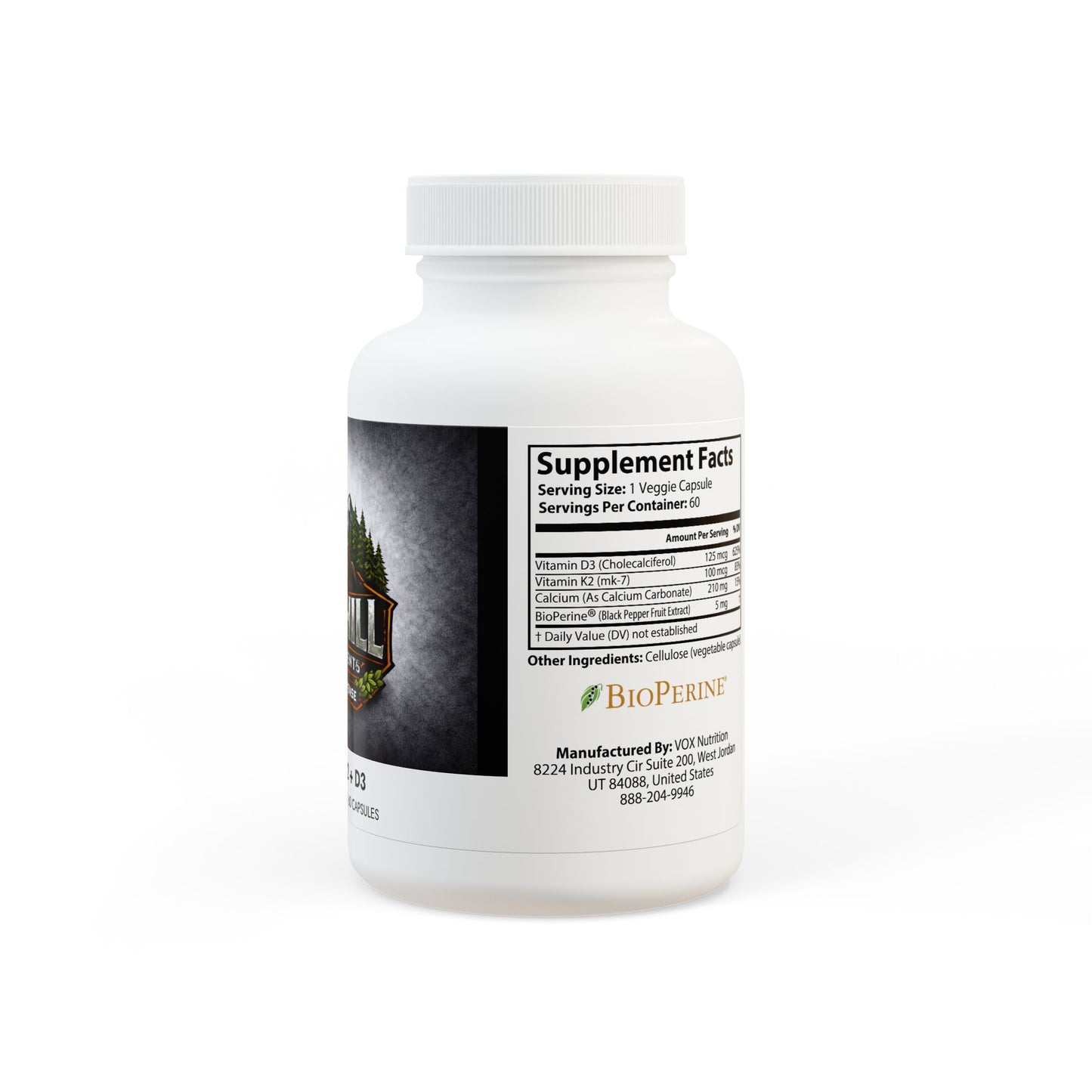 Immune Defense Supplement by Wolf Hill Supplements Vit D3 and K2 (60 Capsules)