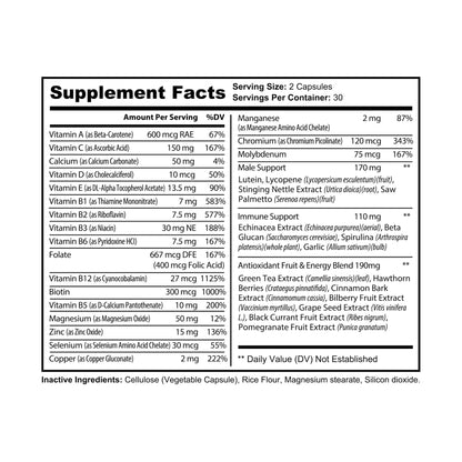 Untamed Male Multivitamin for Men (60 Capsules)