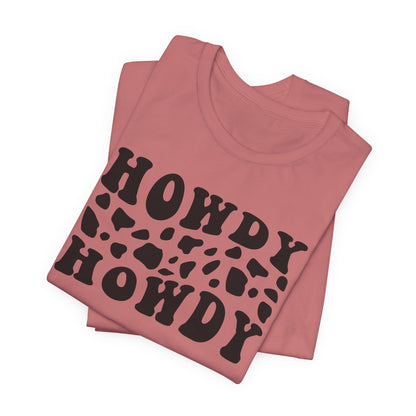 Howdy Howdy Cow Print T‑Shirt
