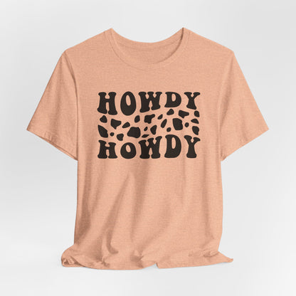 Howdy Howdy Cow Print T‑Shirt