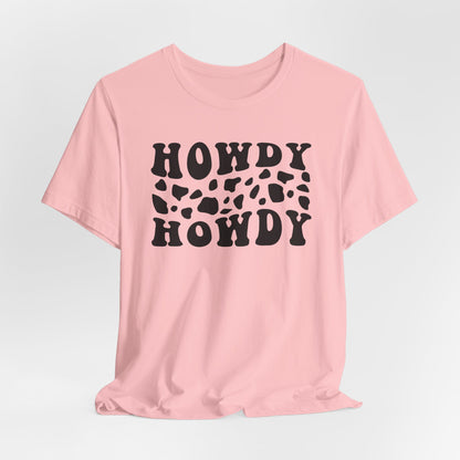 Howdy Howdy Cow Print T‑Shirt