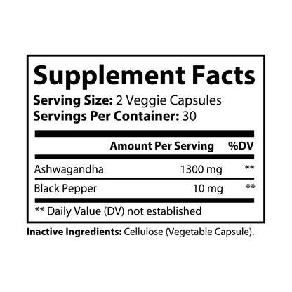 Serenity Shield-Ashwagandha and Black Pepper (60 capsules)