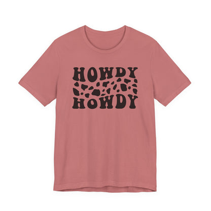 Howdy Howdy Cow Print T‑Shirt