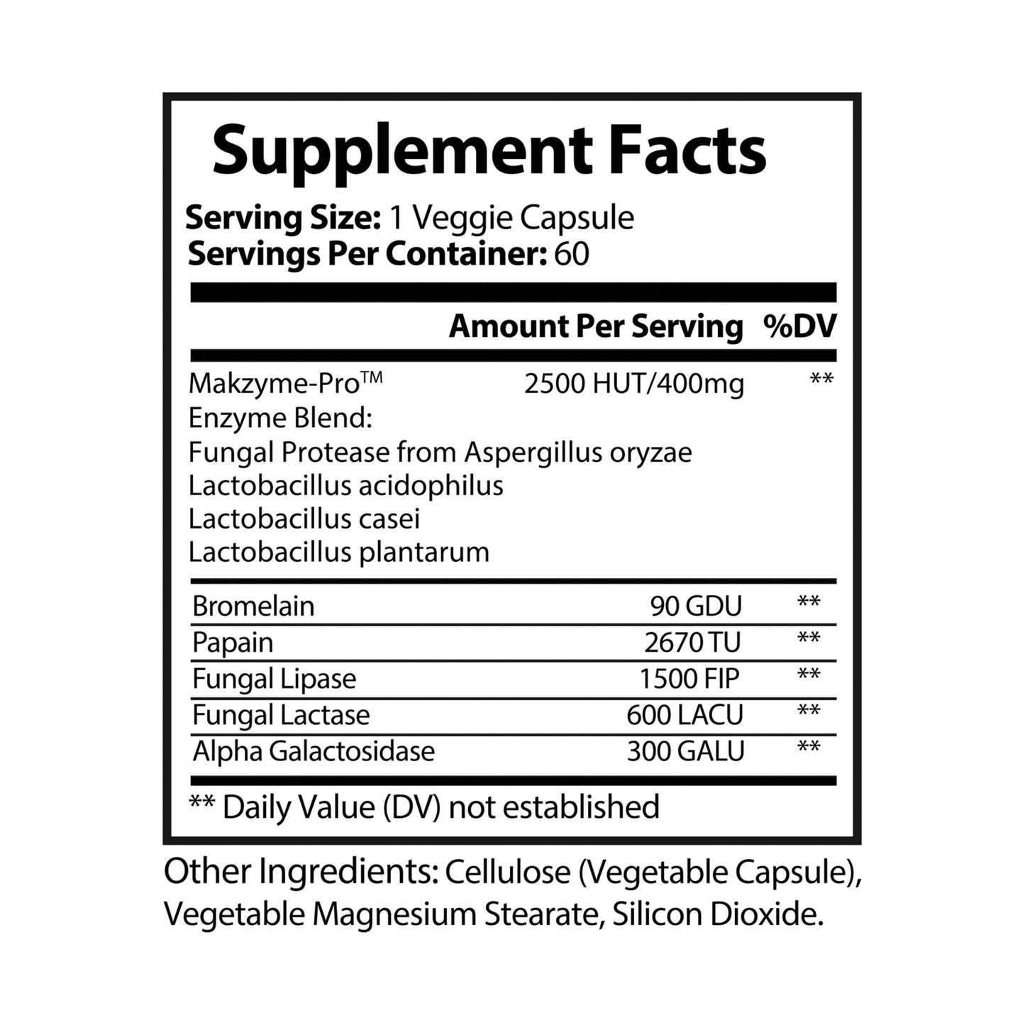 Elite Digest-Digestive Enzyme Blend Supplement (60 Capsules)