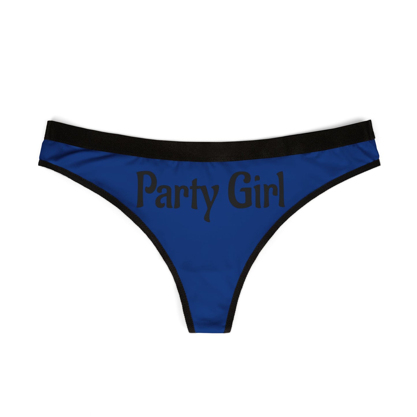 Party Girl Women's Thong — Blue Printed Bikini Panty