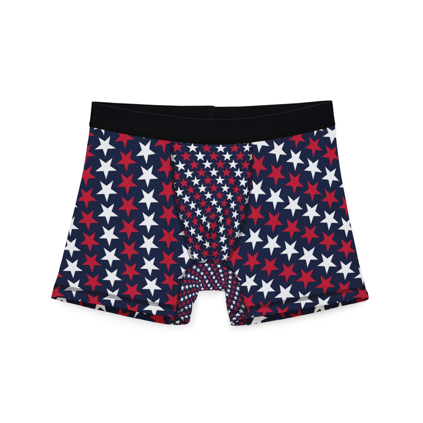 Patriotic Red White & Blue Star Boxer Briefs — Men's American Flag Stars Underwear