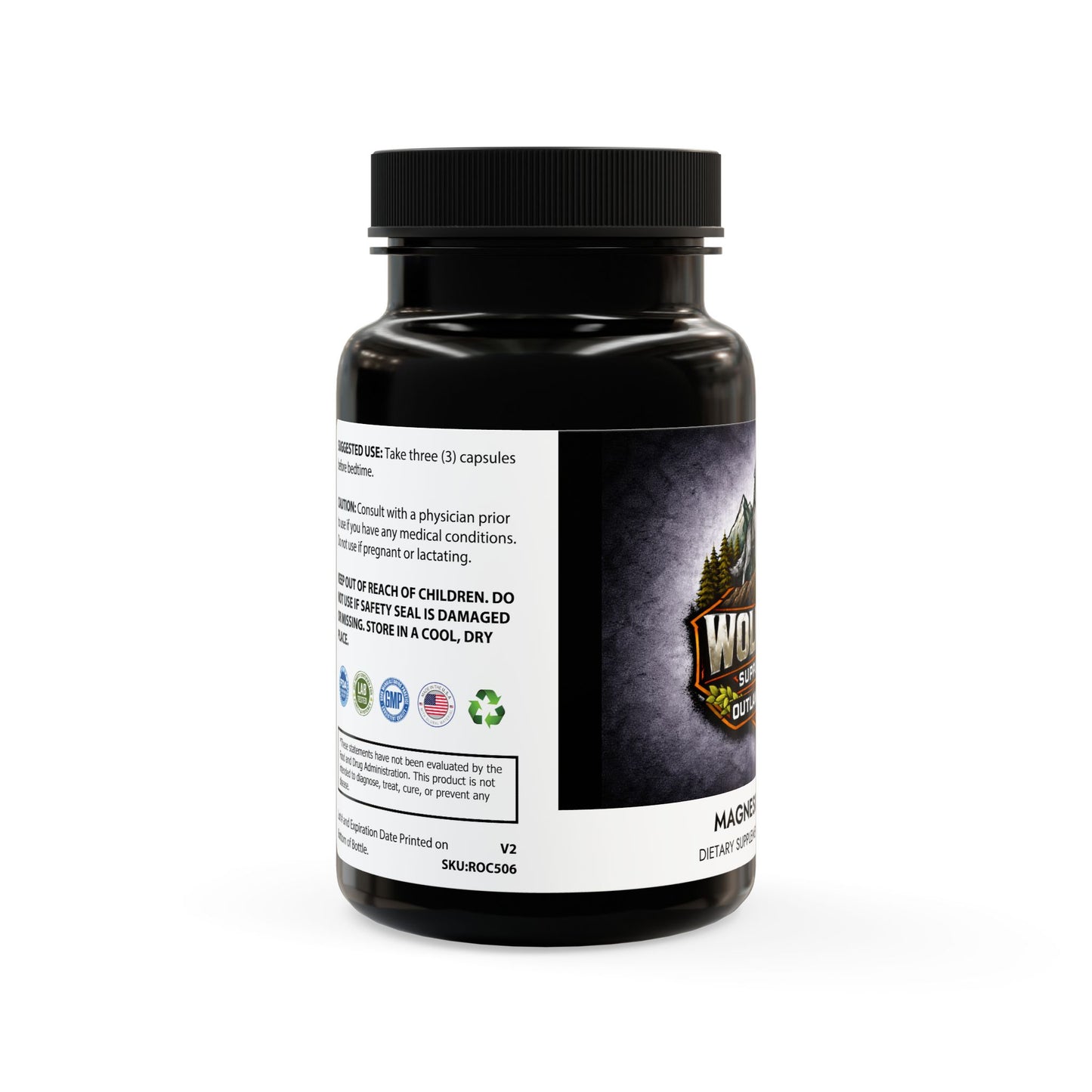 Outlaw Vitality Male Blend Complex Magnesium Zinc Supplement (90 Capsules)