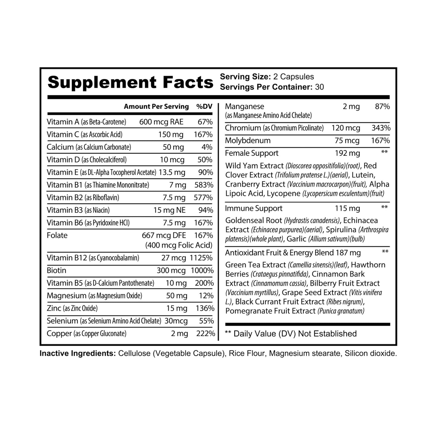 Femme Vitale Multivitamin for Women  (60 Capsules)