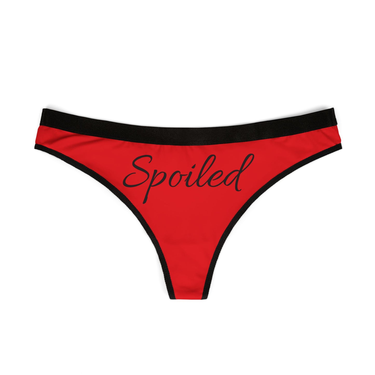 Spoiled Red Thong Panties — Women's Sexy Low-Rise Lingerie