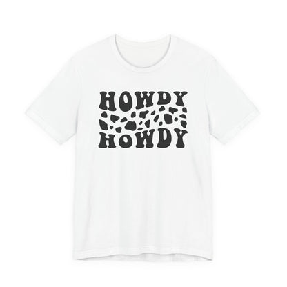 Howdy Howdy Cow Print T‑Shirt