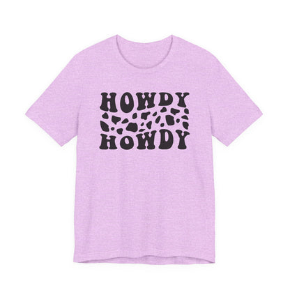 Howdy Howdy Cow Print T‑Shirt
