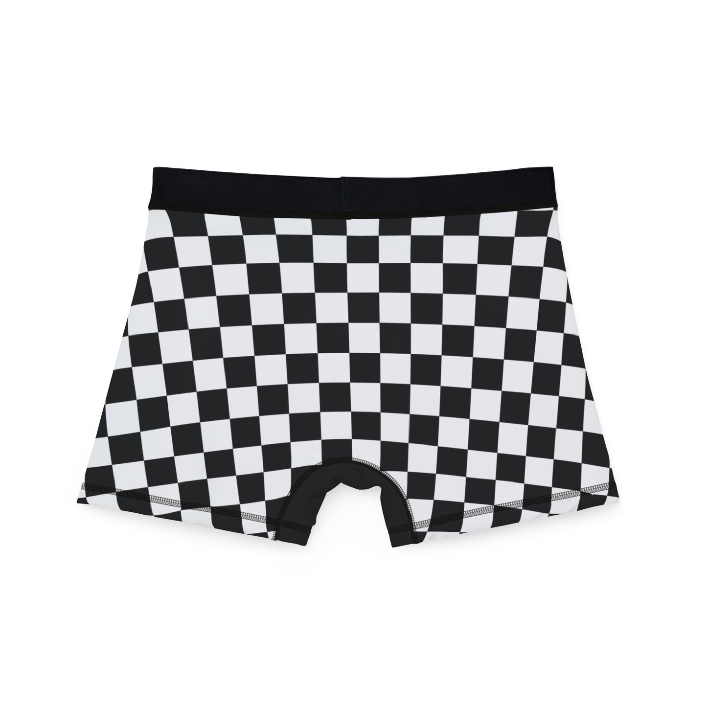 Checkerboard Boxer Briefs – Black & White Racing Grid Men’s Underwear