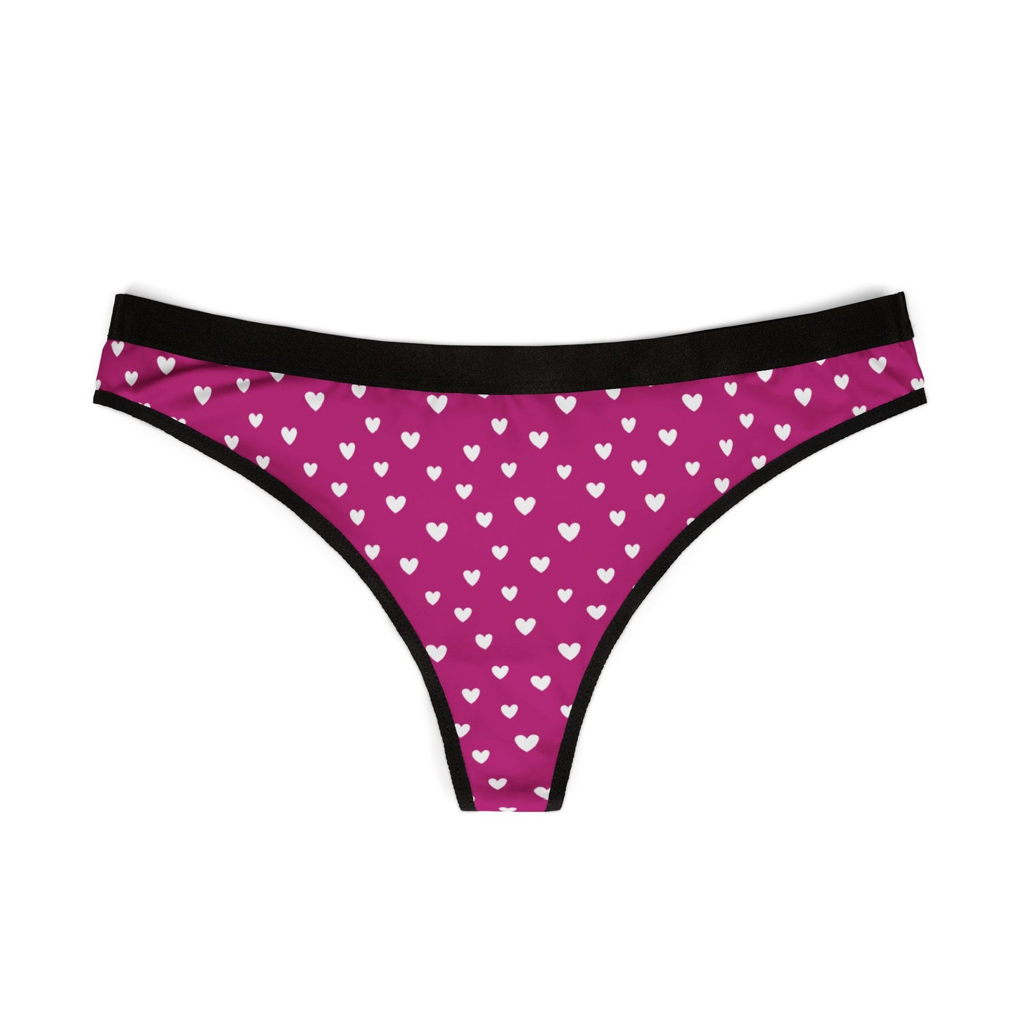 Pink Heart Pattern Women's Thong