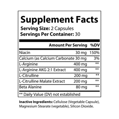APEX PUMP L-ARGININE Supplement (60 Capsules)