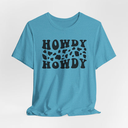 Howdy Howdy Cow Print T‑Shirt