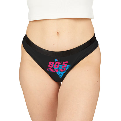 80's Made Me Thong — Retro Neon 1980s Graphic Women's Thong