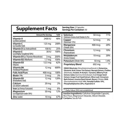 Apex Cognition Brain Support Complex (60 Capsules)