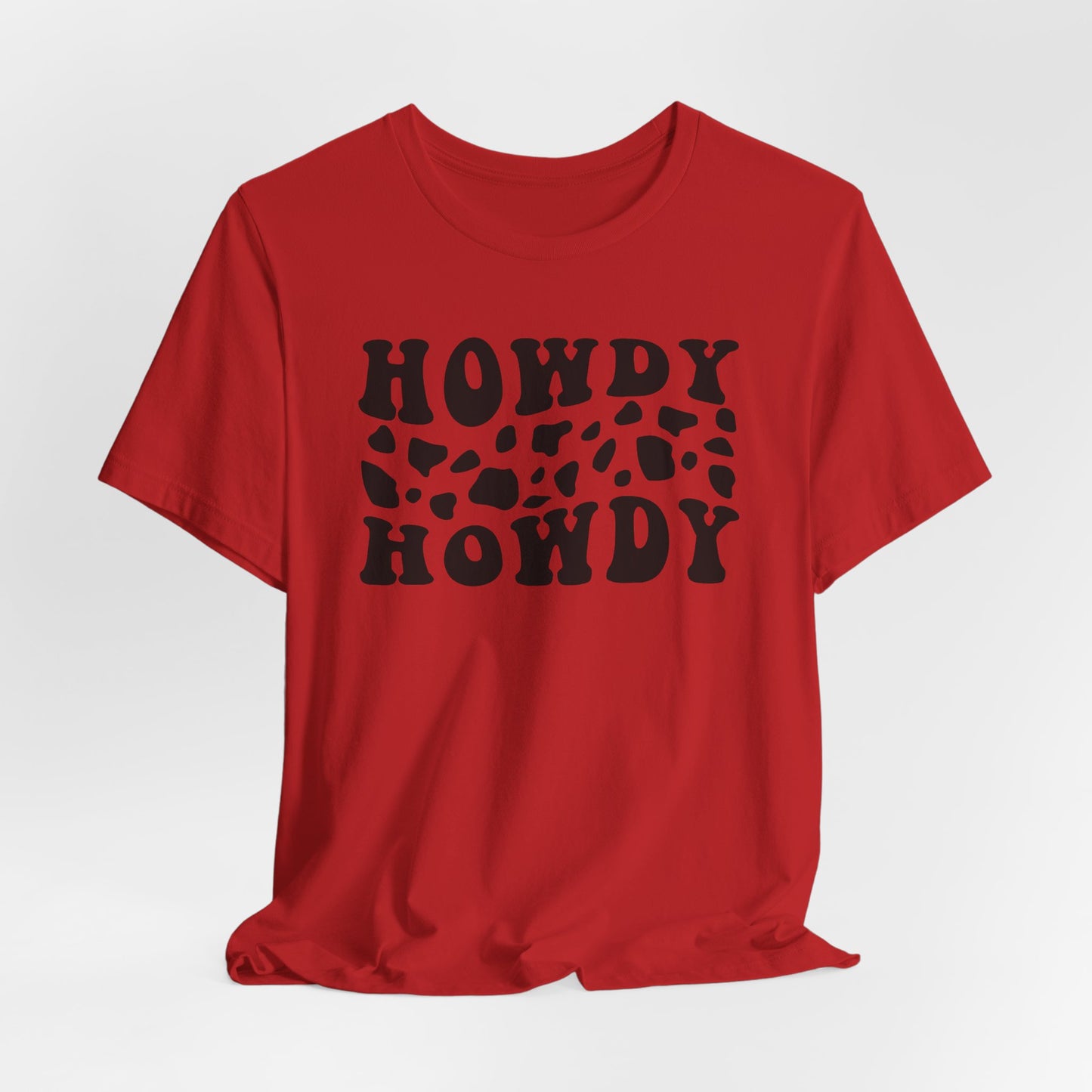 Howdy Howdy Cow Print T‑Shirt