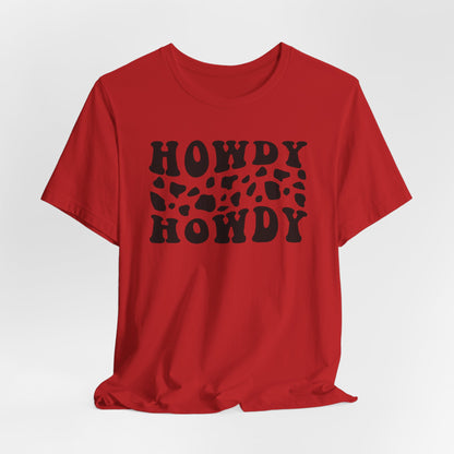 Howdy Howdy Cow Print T‑Shirt