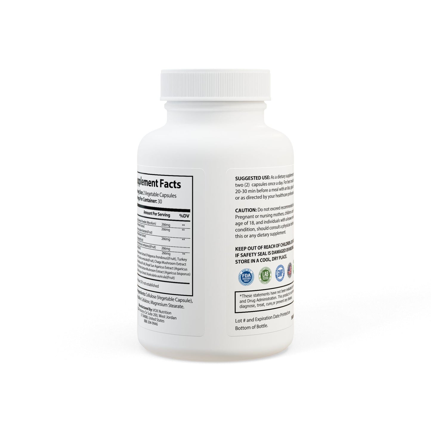 FOCUS 3 -Mushroom Blend Supplement (60 Capsules)