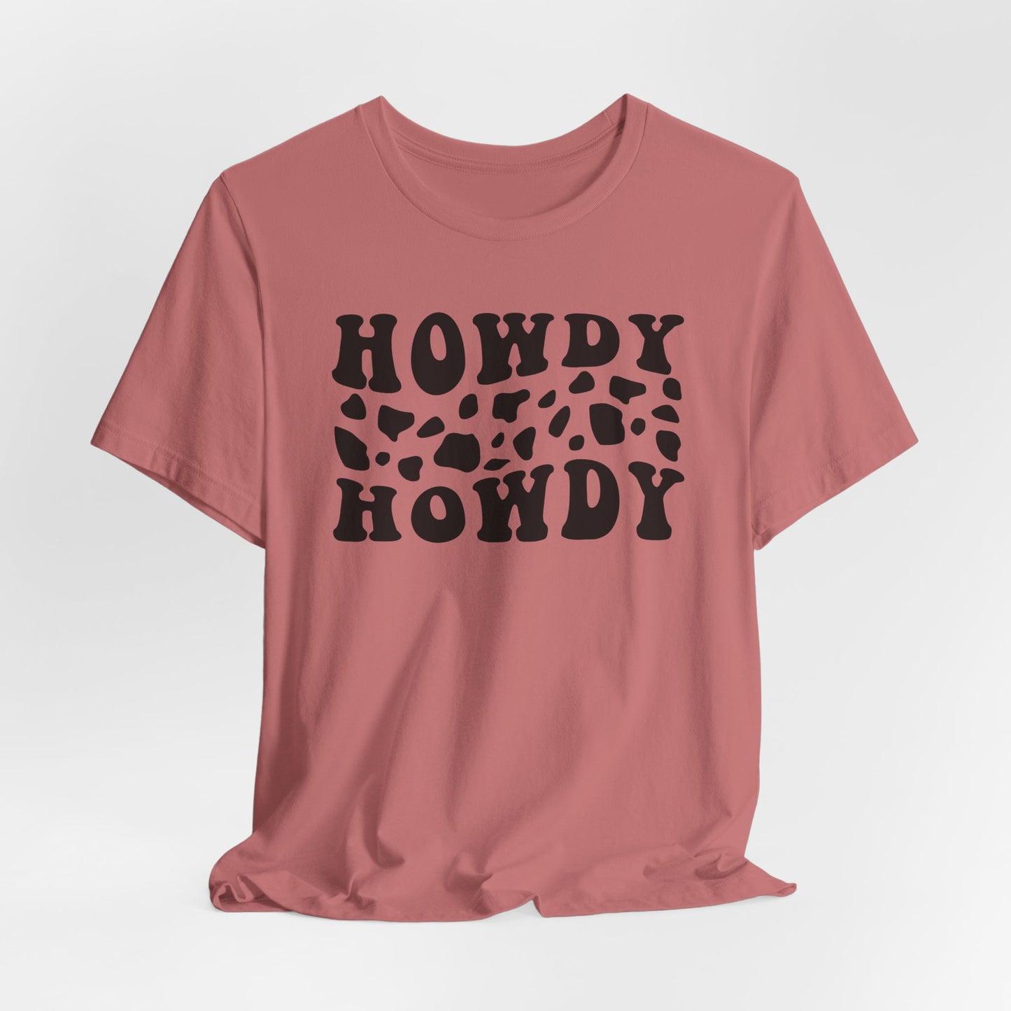 Howdy Howdy Cow Print T‑Shirt