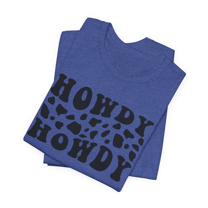 Howdy Howdy Cow Print T‑Shirt
