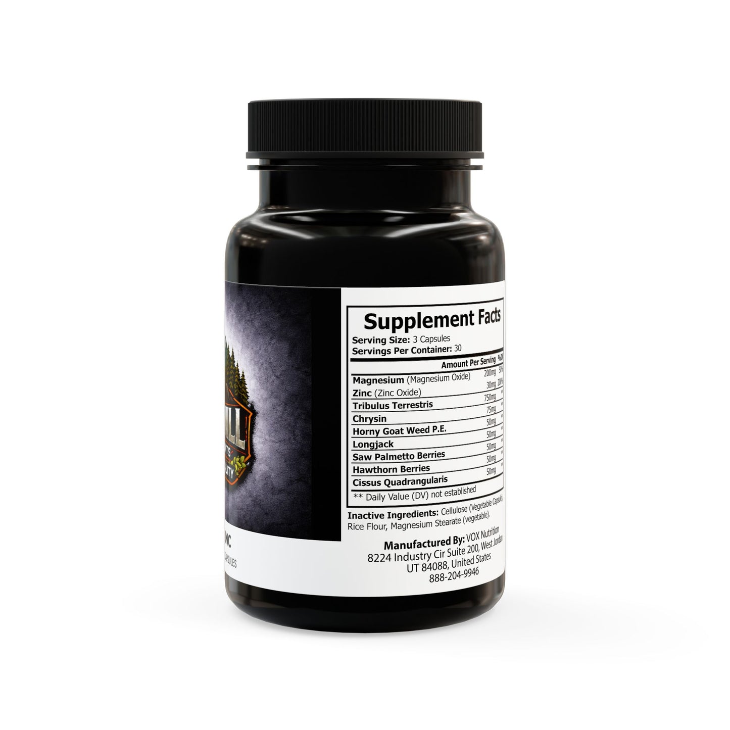 Outlaw Vitality Male Blend Complex Magnesium Zinc Supplement (90 Capsules)