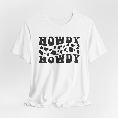 Howdy Howdy Cow Print T‑Shirt