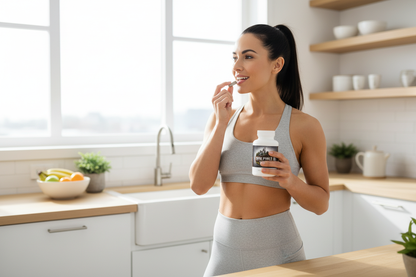 Woman Taking Thyroid Blend